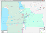 Carson City Wall Map Premium Style